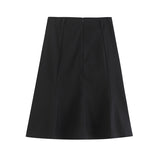 ブラックフレアドミディスカート