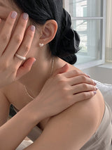 [92.5silver] glitter volume drop ring