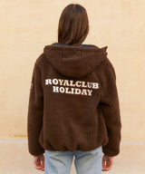フリースオーバーサイズジャケット/RCH fleece oversized Jacket brown
