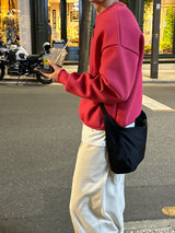 コットンワンタックバンドウエストワイドパンツ / Cotton One Tuck Banded Waist Wide Pants (7 colors)