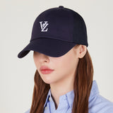 [VARZAR] 3D Monogram Side Mash Ball Cap Navy