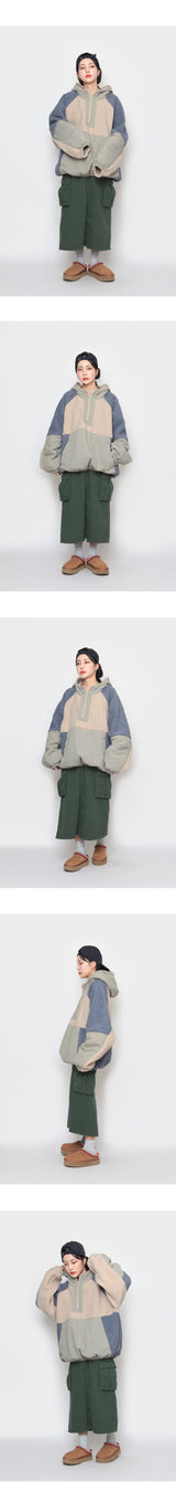 ダンブルドカラーフードアノラックパーカー / Dumbled colored hood anorak