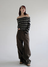 アリエルオープンショルダーニット/Ariel open shoulder knit