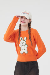 ウィティーバニーフラットニット／WITTY BUNNY FLAT KNIT [GREEN ORANGE]