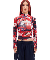 [Archive Bold X Diadora] RACING MESH CROP TOP (RED)