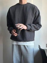LMN ラインオーバーサイズスウェットシャツ / LMN line oversized fit sweatshirt (4 colors)