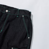 カラースティッチデニムパンツ / COLOR STITCH PANEL DENIM PANTS - BLACK