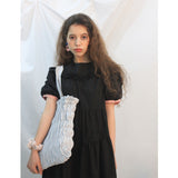 Wave smocking bag Ⅱ (light gray) (6657236762742)