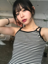 アモーレストライプノースリーブ