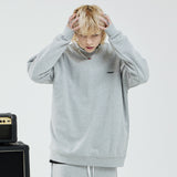 オーバーフィットスウェットシャツ/OVERFIT SWEAT SHIRT-MELANGE GREY
