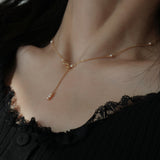 Y PEARL 14K GOLDFILLED NECKLACE (6681233490038)