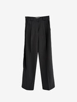 Belt Pintuck Wide Long Slacks (3 colors)