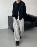 ノアール２wayフードジップアップ / Noir Two-Way Hood Zip-Up (4 colors)
