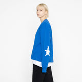 [UNISEX] Elbow White Rabbit Clip Sweatshirt (6654935203958)