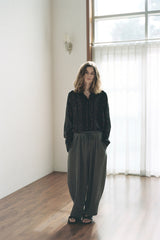 "PRE-ORDER 4/16~" WOOD-CUT DROP-SHOULDER SHIRT (Khaki) (6546131124342)