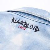 BBD Utopia Bleached Custom Raglan Denim Jacket (Blue)