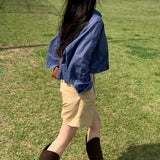 サンデールーズフィットクロップガーゼシャツ
