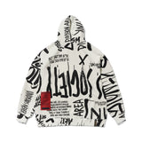 20 GRAFFITI OVERSIZED HEAVY SWEAT HOODIE WHITE / BLACK (4626267537526)