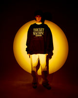 チケットマシンタイポスウェットシャツ/THICKET MACHINE TYPO SWEATSHIRT-NAVY