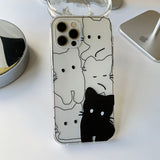 Black - Point Balck Cat Phone Case