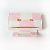 シェイプオブウォレット / 'shape of' wallet - pink check