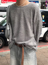 ヘアリーラウンドニットT