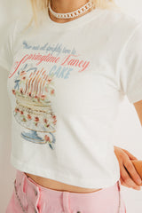 ケーキクロップTシャツ / DIMANCHE CAKE CROP T-SHIRT