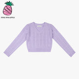 ツイストニッティングVネック/TWIST KNITTING V-N