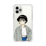 チェックスーツiPhoneケース / Check suits Jelly v. (4583776747638)