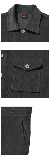 カサカウボーイジャンプスーツ/CASA CORDUROY JUMPSUIT [CHARCOAL]