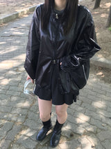 lustrous windbreaker jacket