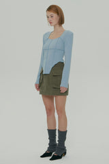  CARGO MINI SKIRT / KHAKI