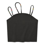 チェリービーズポイントノースリーブ / CHERRY BEAD POINT SLEEVELESS [CHARCOAL]