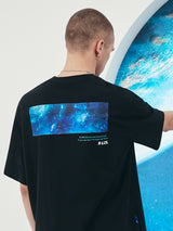 (TS-21324) R:LOL BACK PRINT GALAXY T-SHIRT BLACK (6561083883638)