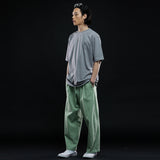 ワンタックワイドフィットパンツ/ONE TUCK WIDE FIT PANTS-LIGHT KHAKI