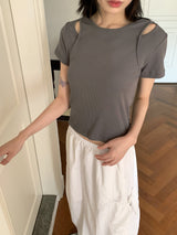 ピクトレイヤードショルダートゥーム半袖Tシャツ