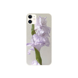 パープルフラワーBアイフォンケース(ジェリーハード)/[jellhard case] purple flower B