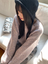[Wool 10]ポニョマルチミックスラウンド長袖ニット