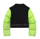 クロップドバイカージャケット  /Cropped biker jacket (4359537557622)