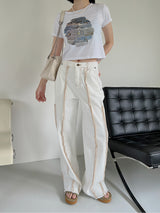 オーバーロックダートパンツ/overlock dart pants