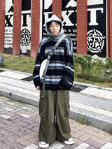 ストライプウェーブニットウェア/Stripe wave Knitwear