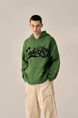 WAVE LOGO KNIT HOOD - KHAKI