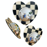 Heart Acrylic Convex Mirror (Checkerboard)