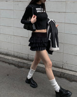 ベルベットカンカンスカートパンツ
