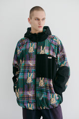 ロイヤルフリースフードジャケット / BSR2223FWJK105 ROYAL FLEECE HOODED JACKET BEAR RABBIT DARK CHECK