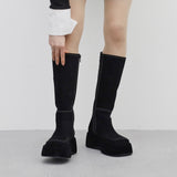 Sophie Velvet Square Long Boots