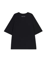 ムーンバニーレタリング刺繍オーバーサイズTシャツ/MOON BUNNY LETTERING EMBROIDERY OVERSIZED T-SHIRT BLACK (6586879017078)