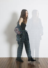 DREAMCATCHER CHECK LOOSE-FIT PANTS (Blue) / ドリームキャッチャーチェックルースフィットパンツ