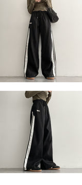 Lar Banding Track Line Wide Pants