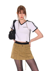VラインスポーティーTシャツ